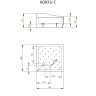 Душовий піддон Radaway Korfu C, 80x80 (4C88400-03)