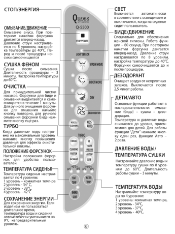 Кришка для біде Quoss (QUOSS 5500)