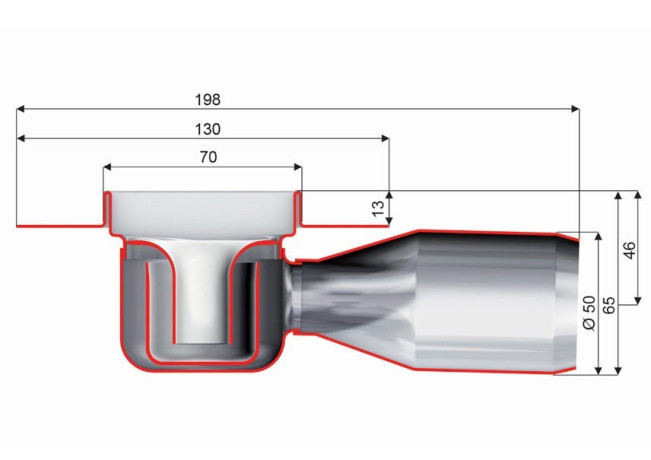 Душовий канал (трап) Aco ShowerDrain C-line, 118 (408727)