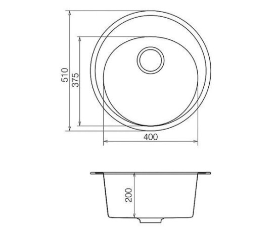 Кухонна мийка гранітна Vankor Sity, 50х50, сірий (SITY SMR 01.50 GRAY)