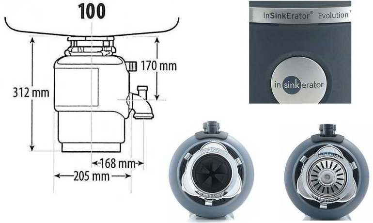 Подрібнювач харчових відходів In-Sink-Erator Evolution 100 (EVOLUTION 100)