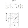 Душовий піддон Radaway Korfu C, 90x90 (4C99400-03)